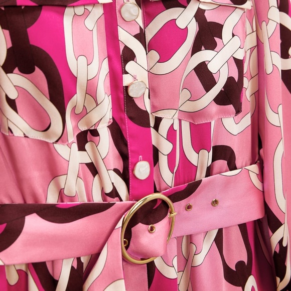 NWT Zara Chain Printed Shirt Dress - Picture 9 of 13